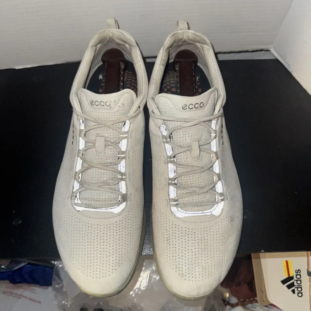 Ecco Biom Fjuel Gray Silver Leather Lace Up Sneakers Shoes -  12 Men's 46
